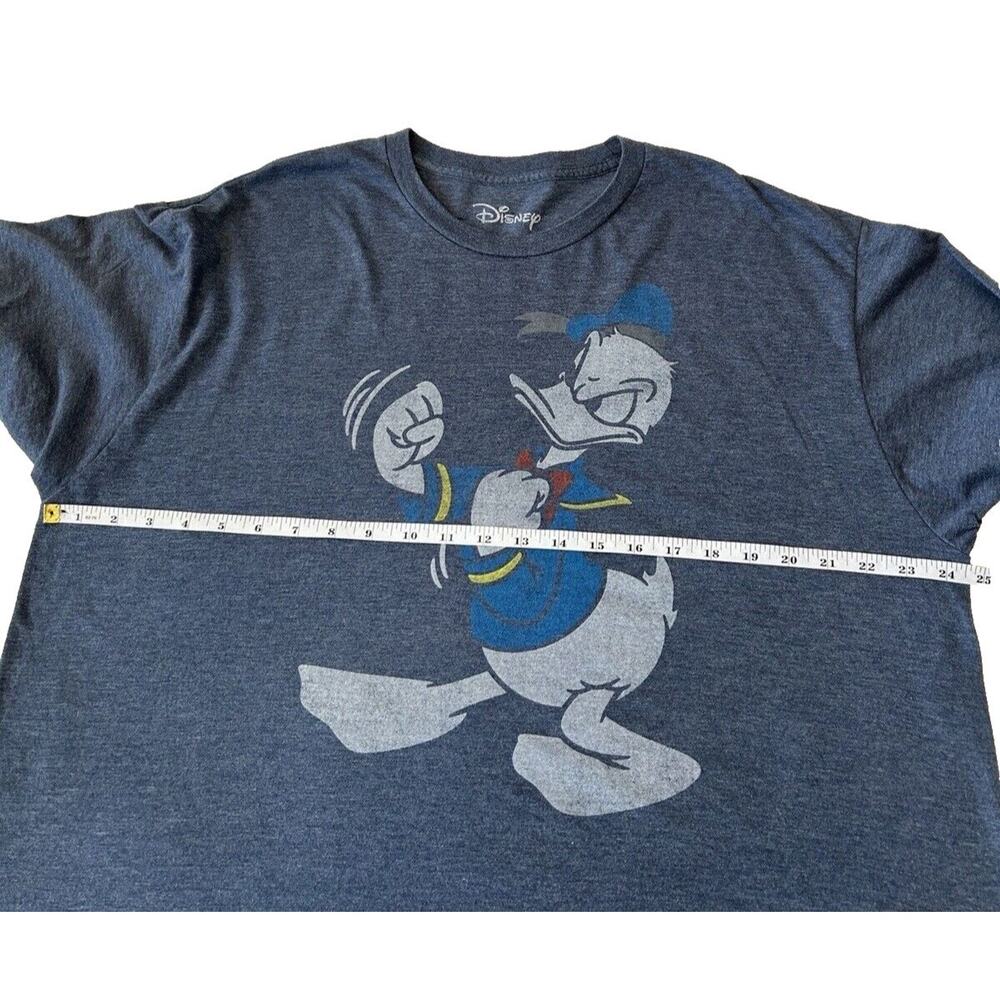 Donald Duck Disney Adult T-Shirt Gray XXL Super Mad Jumping Donald Cotton Blend - Picture 4 of 6